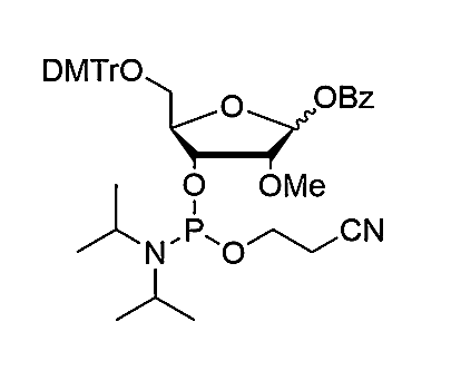 5-O-DMTr-1-O-Bz-2-O-Me-ribofuranose-3-CE-Phosphoramidite,5-O-(4, 4'-dimethoxytrityl)-1-O-benzoyl-2-O-methyl- ribofuranose-3-cyanoethyl Phosphoramidite
