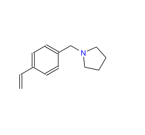 4-乙烯基苄基吡咯烷,1-(4-vinylbenzyl)pyrrolidine