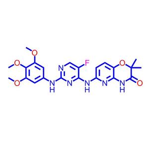 6-[[5-氟-2-[(3,4,5-三甲氧基苯基)氨基]-4-嘧啶基]氨基]-2,2-二甲基-2H-吡啶并[3,2-B]-1,4-恶嗪-3(4H)-酮,6-[5-Fluoro-2-(3,4,5-triMethoxy-phenylaMino)-pyriMidin-4-ylaMino]-2,2-diMethyl-4H-pyrido[3,2-b][1,4]oxazin-3-one