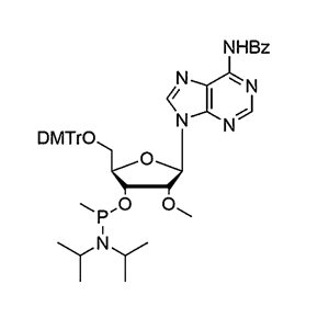 5'-O-DMTr-2'-OMe-A(Bz)-3'-O-[P-methyl-(N,N-diisopropyl)]-Phosphoramidite