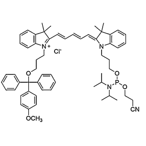 Cyanine 5 mono MMT phosphoramidite,1-[3-(4-monomethoxytrityloxy)propyl]-1