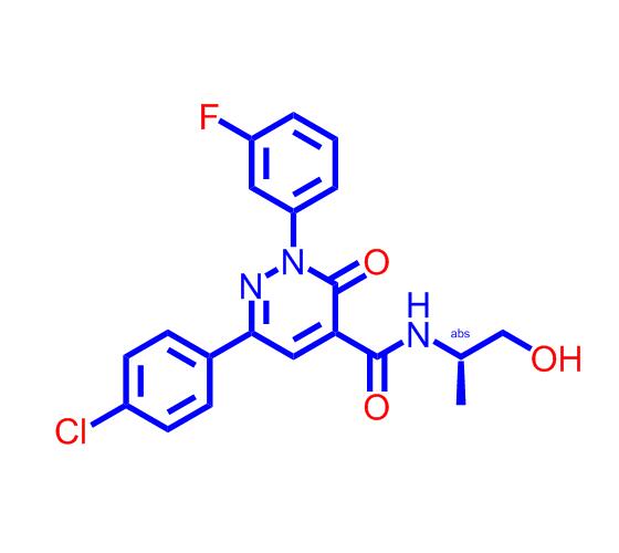 (S)-6-(4-氯苯基)-2-(3-氟苯基)-N-(1-羥基丙-2-基)-3-氧代-2,3-二氫噠嗪-4-甲酰胺,BAY-218