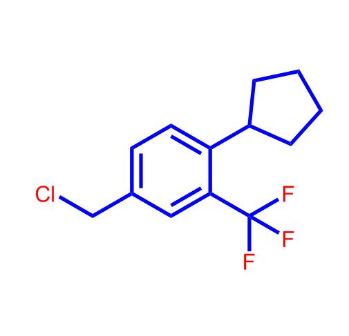 4-氯甲基-1-环戊基-2-三氟甲基苯,4-(chloromethyl)-1-cyclopentyl-2-(trifluoromethyl)benzene