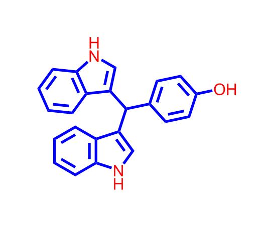 4-(二(1H-吲哚-3-基)甲基)苯酚,4-(Di(1H-indol-3-yl)methyl)phenol