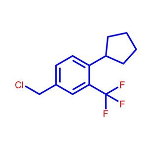 4-氯甲基-1-环戊基-2-三氟甲基苯,4-(chloromethyl)-1-cyclopentyl-2-(trifluoromethyl)benzene