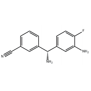 Benzonitrile, 3-[(R)-amino(3-amino-4-fluorophenyl)methyl]-