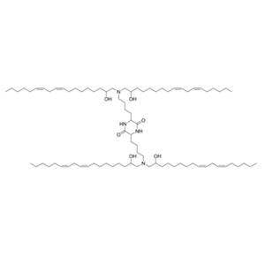 3,6-双[4-[双[(9Z,12Z)-2-羟基-9,12-十八碳二烯-1-基]氨基]丁基]-2,5-哌嗪二酮,2,5-Piperazinedione, 3,6-bis[4-[bis[(9Z,12Z)-2-hydroxy-9,12-octadecadien-1-yl]amino]butyl]-;OF-02