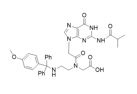 PNA-N-<(N6-(4-methoxybenzoyl)-guanine-9-yl)acetyl> glycinate,PNA-N-<(N6-(4-methoxybenzoyl)-guanine-9-yl)acetyl> glycinate