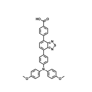 4-(7-(4-(bis(4-methoxyphenyl)amino)phenyl)benzo[c][1,2,5]thiadiazol-4-yl)benzoic acid,4-(7-(4-(bis(4-methoxyphenyl)amino)phenyl)benzo[c][1,2,5]thiadiazol-4-yl)benzoic acid