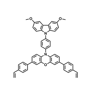 10-(4-(3,6-dimethoxy-9H-carbazol-9-yl)phenyl)-3,7-bis(4-vinylphenyl)-10H-phenoxazine,10-(4-(3,6-dimethoxy-9H-carbazol-9-yl)phenyl)-3,7-bis(4-vinylphenyl)-10H-phenoxazine