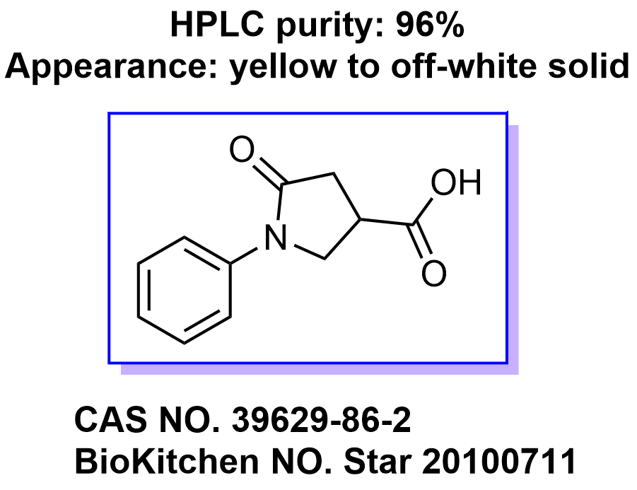 5-氧代-1-苯基吡咯烷-3-羧酸,5-OXO-1-PHENYL-PYRROLIDINE-3-CARBOXYLIC ACID