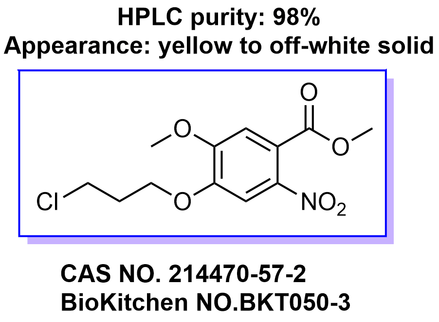 4-(3-氯丙氧基)-5-甲氧基-2-硝基苯甲酸甲酯,methyl 4-(3-chloropropoxy)-5-methoxy-2-nitrobenzoate