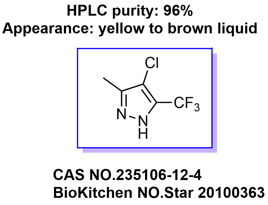 4-氯-5-甲基-3-(三氟甲基)-1H-吡唑,4-chloro-5-methyl-3-(trifluoromethyl)-1H-pyrazole