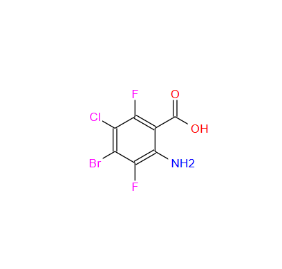 2-氨基-4-溴-5-氯-3,6-二氟苯甲酸,2-amino-4-bromo-5-chloro-3,6-difluoro Benzoic acid