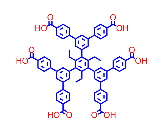 1,3,5-三[3,5-二(4-羧基苯基)苯基]-2,4,6-三甲基苯,5',5'''-bis(4-carboxyphenyl)-5''-(4,4''-dicarboxy-[1,1':3',1''-terphenyl]-5'-yl)-2'',4'',6''-triethyl-[1,1':3',1'':3'',1''':3''',1''''-quinquephenyl]-4,4''''-dicarboxylic acid