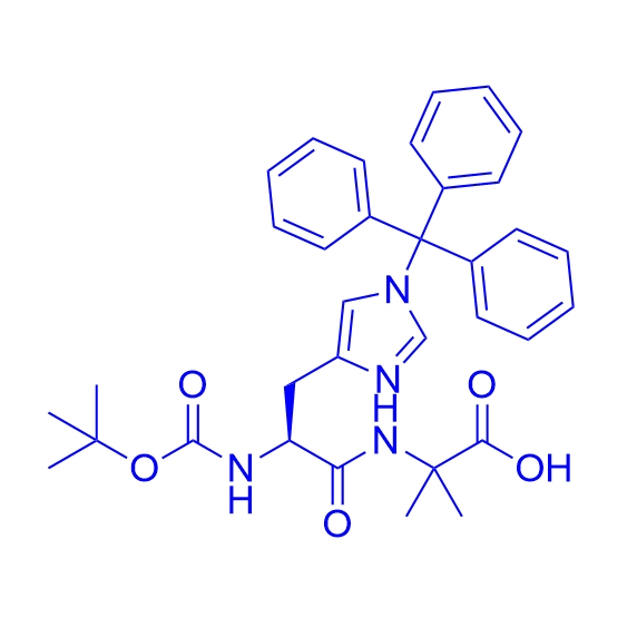 N-Boc-N'-三苯甲基-L-组氨酰-2-甲基丙氨酸,Boc-His(Trt)-Aib-OH