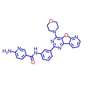 6-氨基-N-[3-[4-(4-吗啉基)吡啶并[3,2:4,5]呋喃并[3,2-D]嘧啶-2-基]苯基]-3-吡啶甲酰胺,6-Amino-N-[3-[4-(4-morpholinyl)pyrido[3,2:4,5]furo[3,2-d]pyrimidin-2-yl]phenyl]-3-pyridinecarboxamide