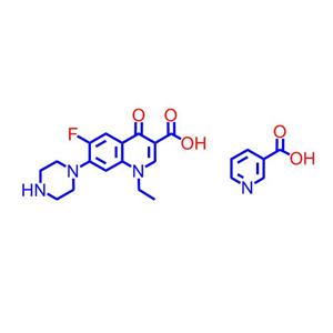1-乙基-6-氟-4-氧代-7-(哌嗪-1-基)-1,4-二氢喹啉-3-羧酸吡啶-3-羧酸盐,1-Ethyl-6-fluoro-4-oxo-7-(piperazin-1-yl)-1,4-dihydroquinoline-3-carboxylicacidnicotinicacidsalt