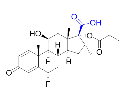 丙酸氟替卡松杂质03,6α,9-difluoro-11β-hydroxy-16α-methyl-3-oxo-17- (propanoyloxy)androsta-1,4-diene-17β-carboxylic acid