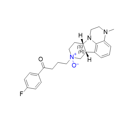 卢美哌隆杂质23,(6bR,10aS)-8-(4-(4-fluorophenyl)-4-oxobutyl)-3-methyl-2,3,6b,7,8,9,10,10a-octahydro-1H-pyrido[3',4':4,5]pyrrolo[1,2,3-de]quinoxaline 8-oxide