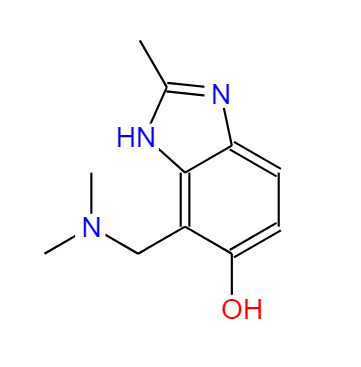 2-甲基-4-(二甲氨基甲基)-5-羟基苯并咪唑,1H-BenziMidazol-5-ol, 4-[(diMethylaMino)Methyl]-2-Methyl-