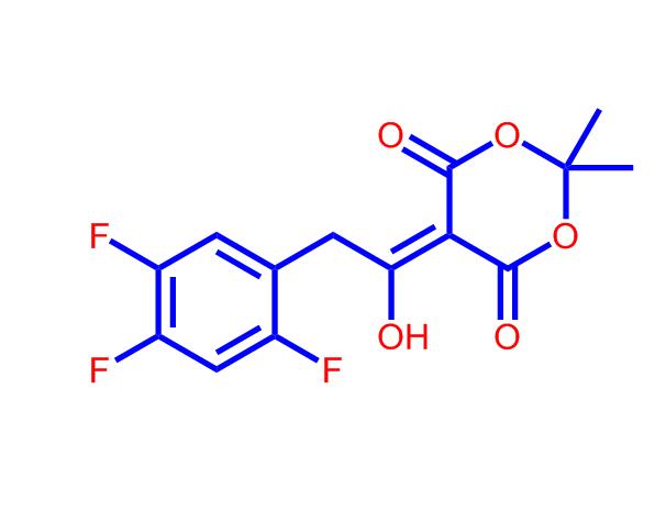 5-[1-羟基-2-(2,4,5-三氟苯基)亚乙基]-2,2-二甲基-1,3-二氧六环-4,6-二酮,5-[1-Hydroxy-2-(2,4,5-trifluorophenyl)ethylidene]-2,2-dimethyl-1,3-dioxane-4,6-dione