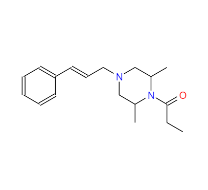 2,6-二甲基-1-(1-丙酰)-4-(3-苯基-2-丙烯基)哌嗪,2,6-Dimethyl-1-(1-oxopropyl)-4-(3-phenyl-2-propenyl)piperazine