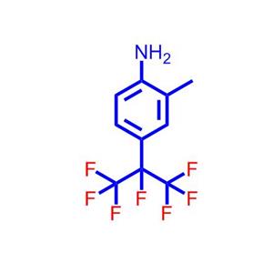 2-甲基-4-七氟异丙基苯胺,2-methyl-4-（1,1,1,2,3,3,3-heptafluoro-2-propyl）aniline
