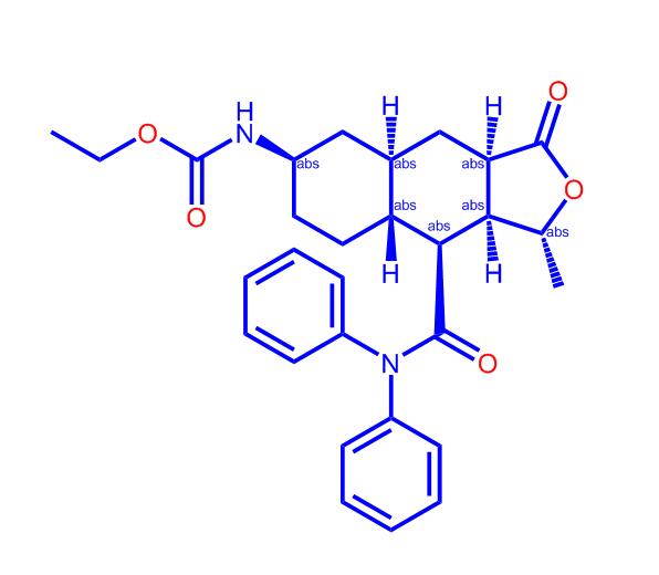 沃拉帕沙中间体3/ [(1R,3aR,4aR,6R,8aR,9S,9aS)-9-[(二苯基氨基)羰基]十二氢-1-甲基-3-氧代萘并[2,3-c]呋喃-6-基]氨基甲酸乙酯,ethyl ((1R,3aR,4aR,6R,8aR,9S,9aS)-9-(diphenylcarbamoyl)-1-methyl-3-oxododecahydronaphtho[2,3-c]furan-6-yl)carbamate