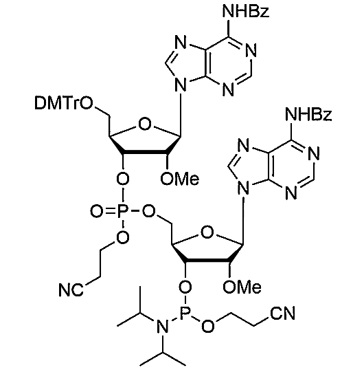 [5'-O-DMTr-2'-OMe-A(Bz)](pCyEt)[2'-OMe-A(Bz)-3'-CE-Phosphoramidite],[5'-O-DMTr-2'-OMe-A(Bz)](pCyEt)[2'-OMe-A(Bz)-3'-CE-Phosphoramidite]