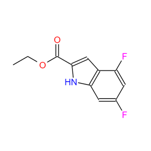 4,6-二氟-1H-吲哚-2-羧酸乙酯；870536-93-9