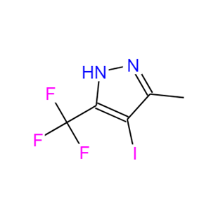 4-碘-5-甲基-3-(三氟甲基)吡唑,4-iodo-3-methyl-5-(trifluoromethyl)-1H-pyrazole(SALTDATA: FREE)