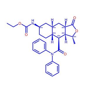 沃拉帕沙中间体3/ [(1R,3aR,4aR,6R,8aR,9S,9aS)-9-[(二苯基氨基)羰基]十二氢-1-甲基-3-氧代萘并[2,3-c]呋喃-6-基]氨基甲酸乙酯,ethyl ((1R,3aR,4aR,6R,8aR,9S,9aS)-9-(diphenylcarbamoyl)-1-methyl-3-oxododecahydronaphtho[2,3-c]furan-6-yl)carbamate