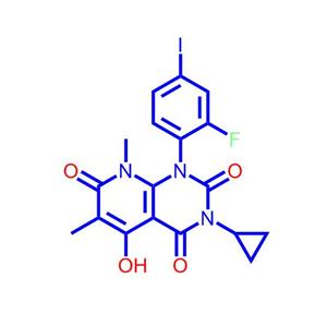 3-环丙基-1-(2-氟-4-碘苯基)-5-羟基-6,8-二甲基-1H,8H-吡啶并[2,3-D]嘧啶-2,4,7-三酮871700-24-2