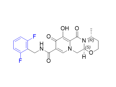 多替拉韦杂质14,(4R,12aS)-N-(2,6-difluorobenzyl)-7-hydroxy-4-methyl-6,8-dioxo-3, 4,6,8,12,12a-hexahydro-2H-pyrido[1',2':4,5]pyrazino[2,1-b][1,3] oxazine-9-carboxamide