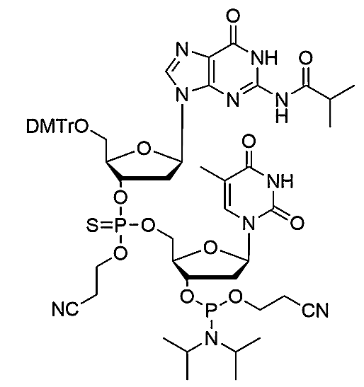 [5'-O-DMTr-2'-dG(iBu)](P-thio-pCyEt)[2'-dT-3'-CE-Phosphoramidite],[5'-O-DMTr-2'-dG(iBu)](P-thio-pCyEt)[2'-dT-3'-CE-Phosphoramidite]