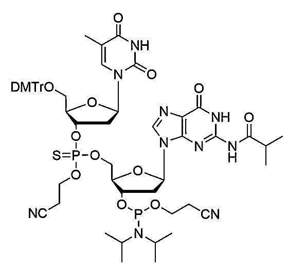 [5'-O-DMTr-2'-dT](P-thio-pCyEt)[2'-dG(iBu)-3'-CE-Phosphoramidite],[5'-O-DMTr-2'-dT](P-thio-pCyEt)[2'-dG(iBu)-3'-CE-Phosphoramidite]