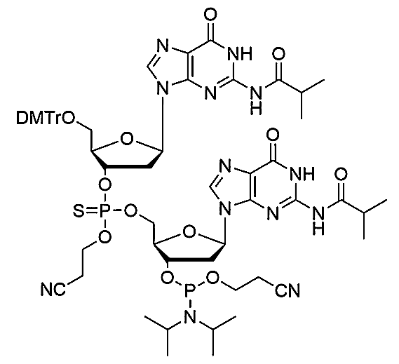 [5'-O-DMTr-2'-dG(iBu)](P-thio-pCyEt)[2'-dG(iBu)-3'-CE-Phosphoramidite],[5'-O-DMTr-2'-dG(iBu)](P-thio-pCyEt)[2'-dG(iBu)-3'-CE-Phosphoramidite]