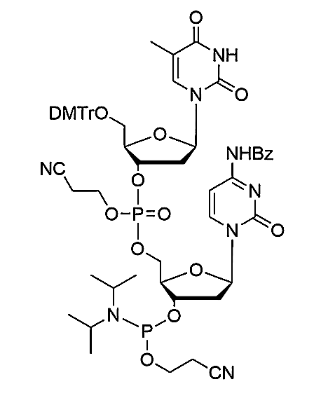[5'-O-DMTr-5-Me-2'-dU](pCyEt)[2'-dC(Bz)-3'-CE-Phosphoramidite],[5'-O-DMTr-5-Me-2'-dU](pCyEt)[2'-dC(Bz)-3'-CE-Phosphoramidite]