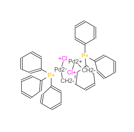二-Μ-氯二甲基双(三苯基膦)二钯,Di-μ-chlorodimethylbis(triphenylphosphine)dipalladium 96%