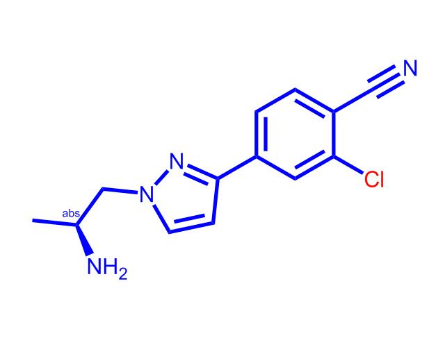(S)-4-(1-(2-氨基丙基)-1H-吡唑-3-基)-2-氯苯甲腈,(S)-4-(1-(2-aminopropyl)-1H-pyrazol-3-yl)-2-chlorobenzonitrile