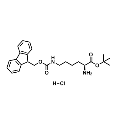 (S)-6-((((9H-芴-9-基)甲氧基)羰基)氨基)-2-氨基己酸叔丁基酯盐酸盐,(S)-tert-Butyl 6-((((9H-fluoren-9-yl)methoxy)carbonyl)amino)-2-aminohexanoate hydrochloride