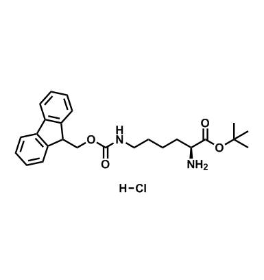 (S)-6-((((9H-芴-9-基)甲氧基)羰基)氨基)-2-氨基己酸叔丁基酯鹽酸鹽,(S)-tert-Butyl 6-((((9H-fluoren-9-yl)methoxy)carbonyl)amino)-2-aminohexanoate hydrochloride