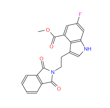 methyl 3-(2-(1,3-dioxoisoindolin-2-yl)ethyl)-6-fluoro-1H-indole-4-carboxylate,methyl 3-(2-(1,3-dioxoisoindolin-2-yl)ethyl)-6-fluoro-1H-indole-4-carboxylate