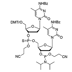 [5'-O-DMTr-5-Me-2'-dC(Bz)](P-thio-pCyEt)[5-Me-2'-dC(Bz)-3'-CE-Phosphoramidite]