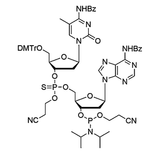 [5'-O-DMTr-5-Me-2'-dC(Bz)](P-thio-pCyEt)[2'-dA(Bz)-3'-CE-Phosphoramidite]