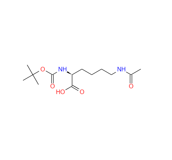 N-叔丁氧羰基-N'-(乙酰基)-L-赖氨酸,BOC-LYS(AC)-OH