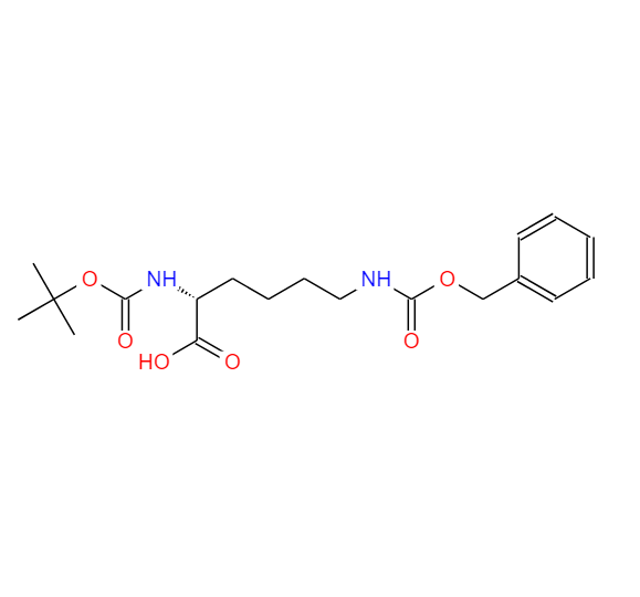 N2-[叔丁氧羰基]-N6-[苄氧羰基]-D-赖氨酸,BOC-D-LYS(Z)-OH