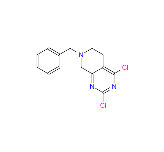 7-苄基-2,4-二氯-5,6,7,8-四氢吡啶并[3,4-D]嘧啶,Pyrido[3,4-d]pyrimidine, 2,4-dichloro-5,6,7,8-tetrahydro-7-(phenylmethyl)-
