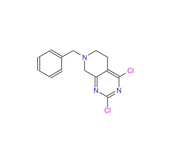 7-芐基-2,4-二氯-5,6,7,8-四氫吡啶并[3,4-D]嘧啶,Pyrido[3,4-d]pyrimidine, 2,4-dichloro-5,6,7,8-tetrahydro-7-(phenylmethyl)-